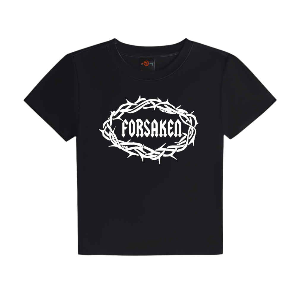 ‘Forsaken Thorn Logo’ Women’s Black Core Baby Tee