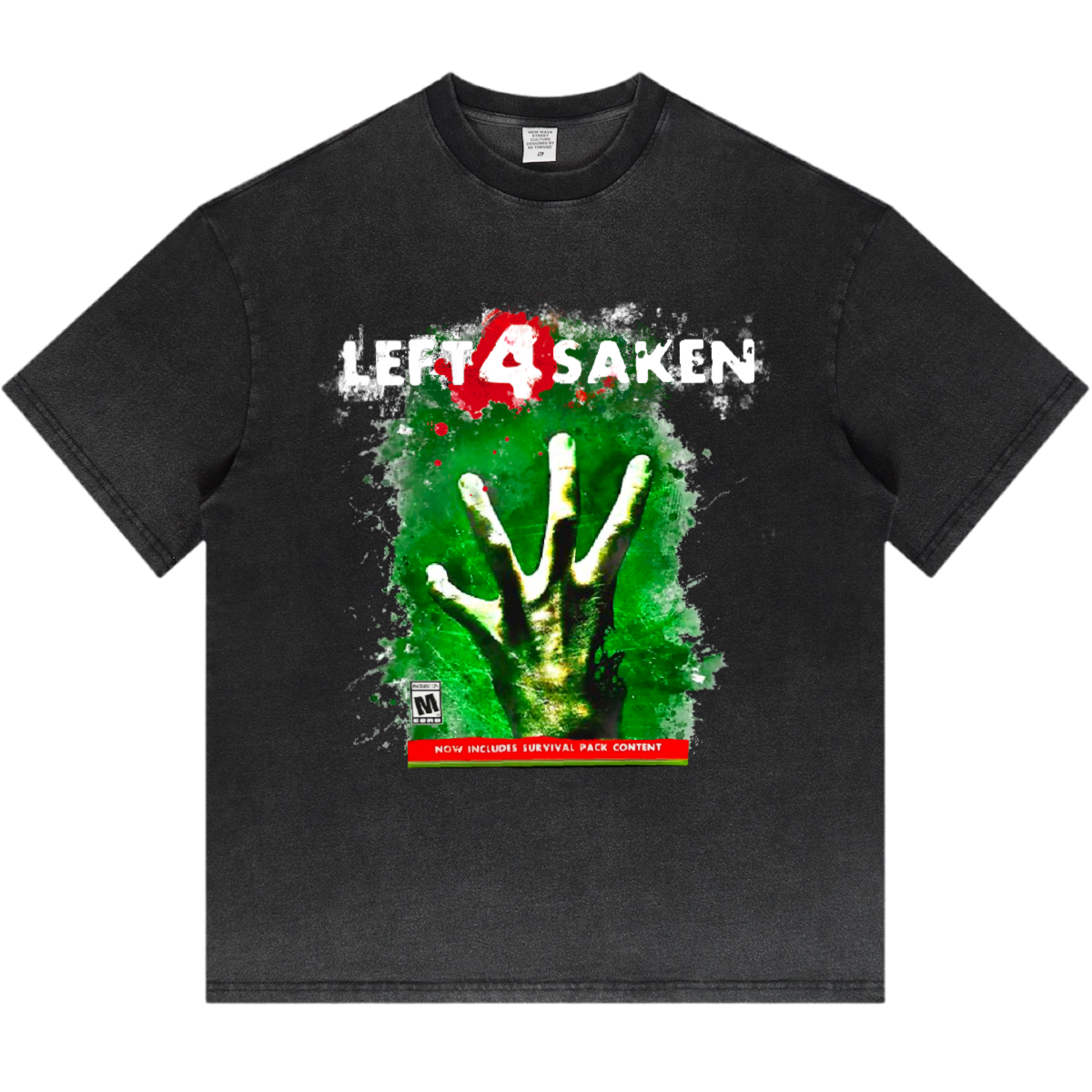 ‘LEFT 4SAKEN’ Dopamine Washed Gradient Stir Fried T-shirt