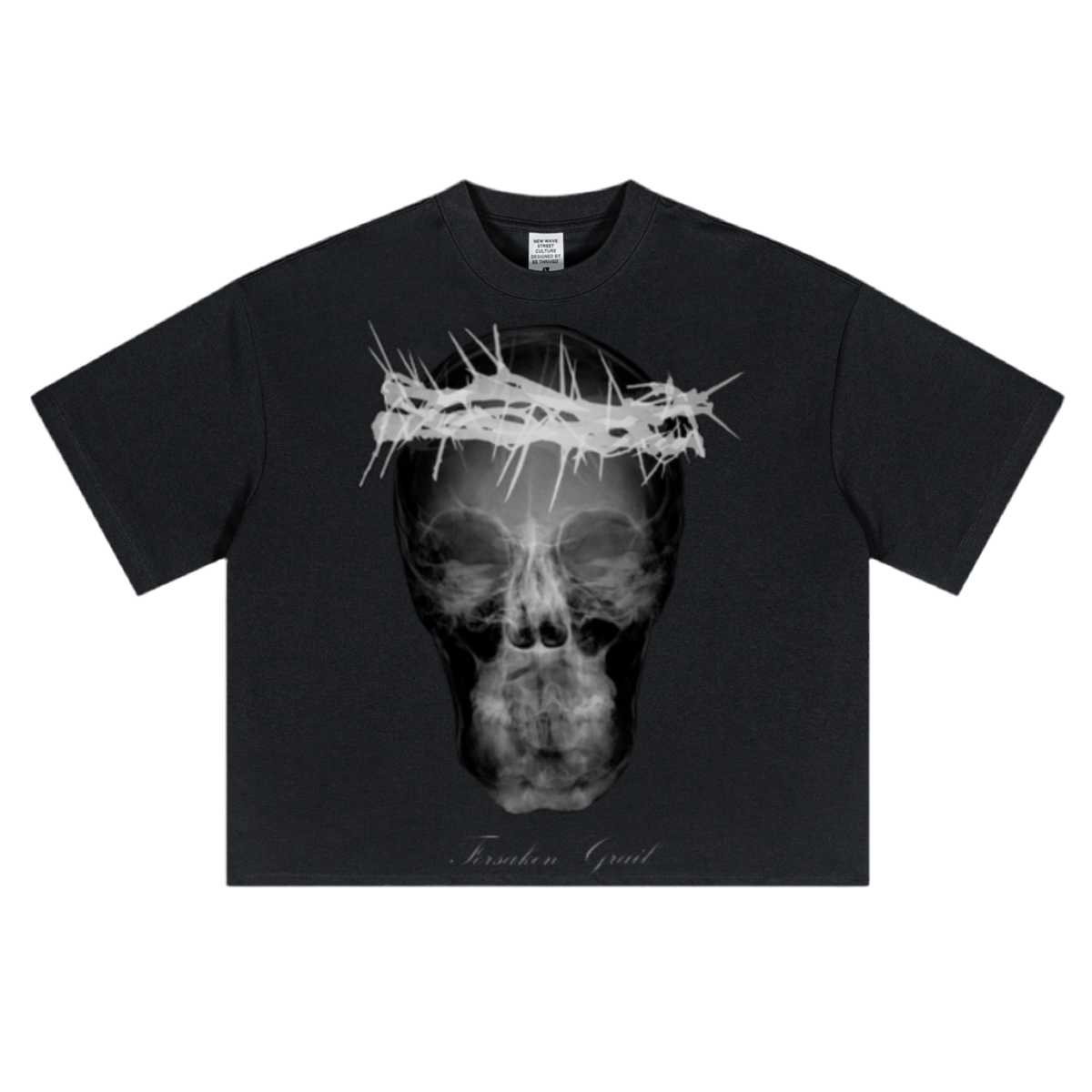 ‘Sacred X-Ray’ Unisex Short-Sleeved Oversized Cropped T-Shirt